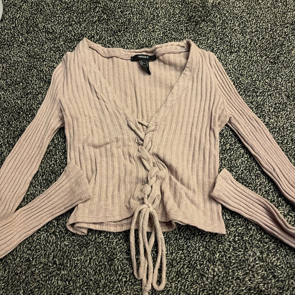 Forever 21 Long Sleeve Crop Top